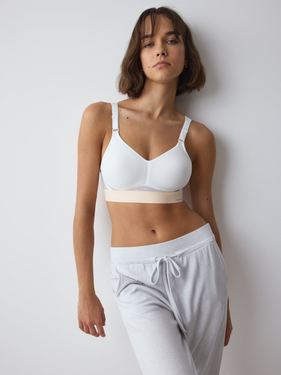 Triaction Hybrid Lite P EX Sports Bra - White