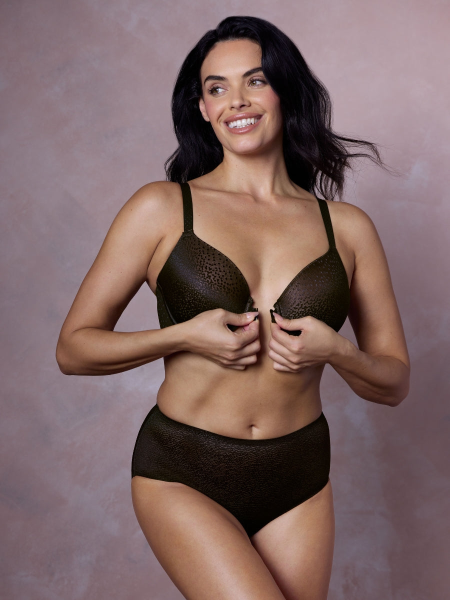 Back Appeal Front Fastener Bra - Black