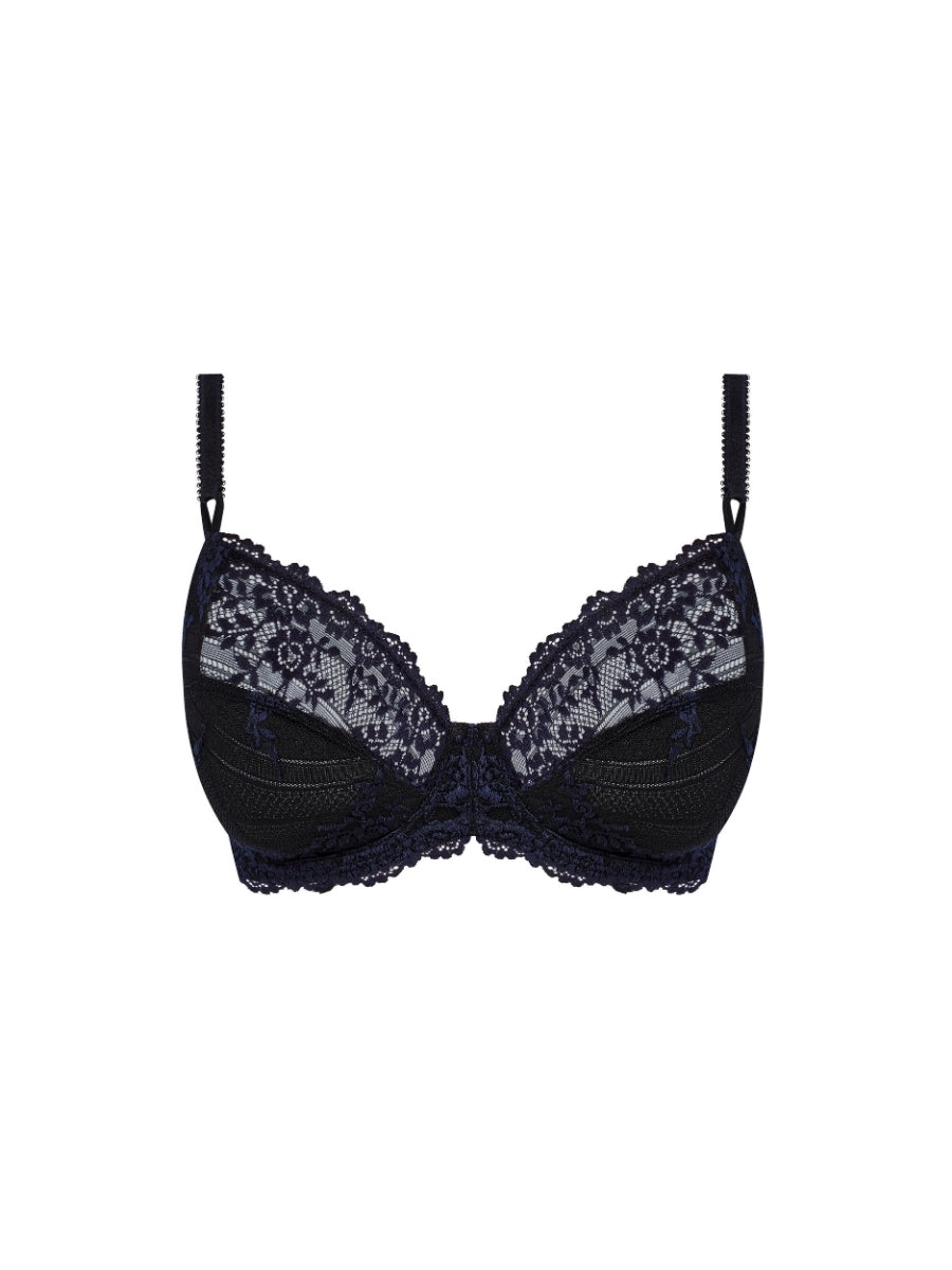 Embrace Lace Underwire Bra - Black/Night Sky