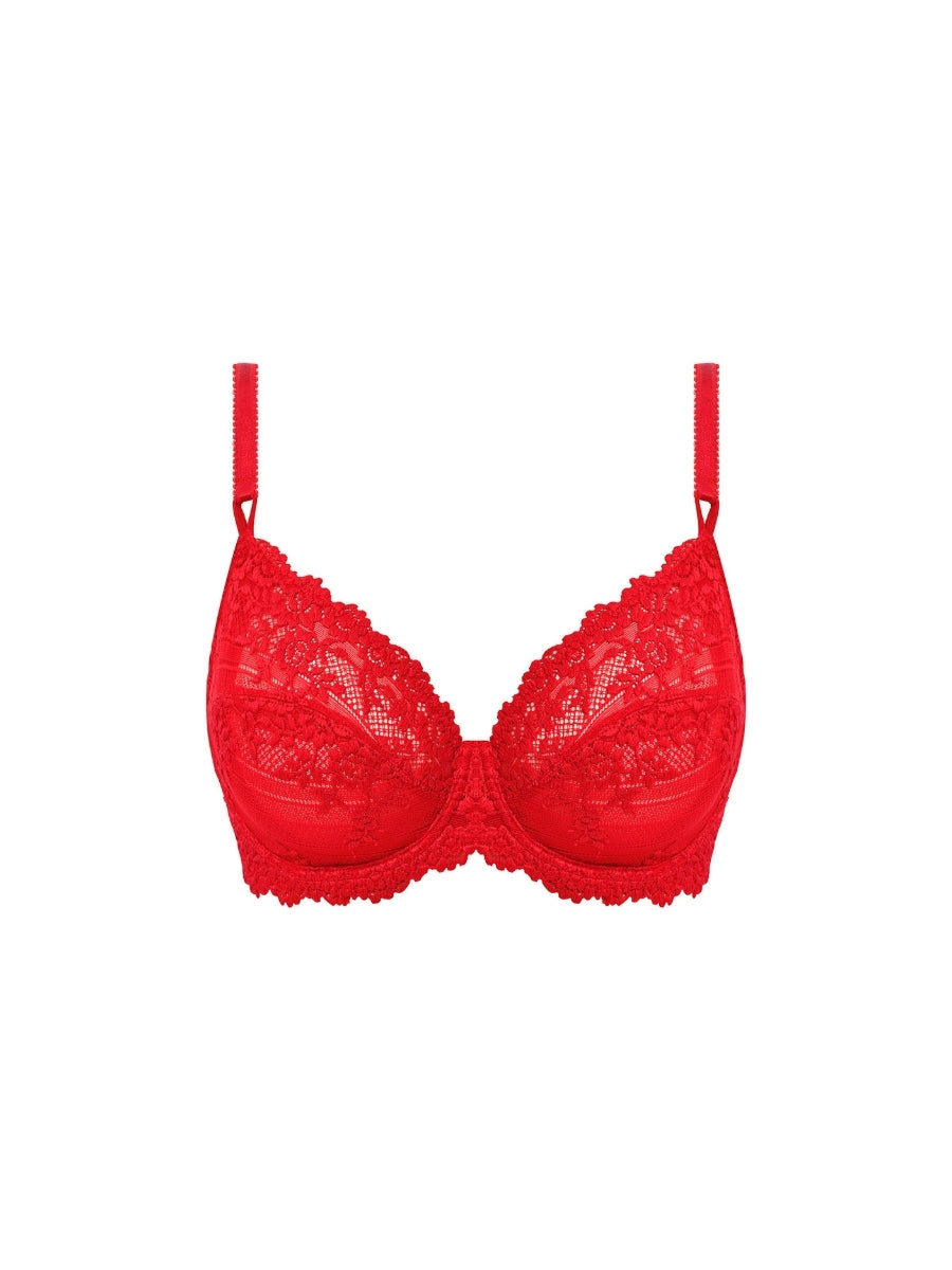Embrace Lace Underwire Bra - Equestrian Red