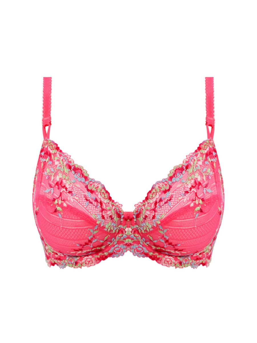 Embrace Lace Underwire Bra - Hot Pink/Multi