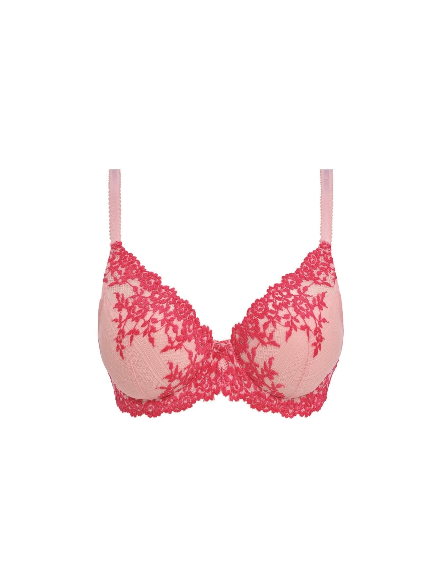 Embrace Lace Plunge Underwire Bra - Ballet Slipper/Chateau Rose