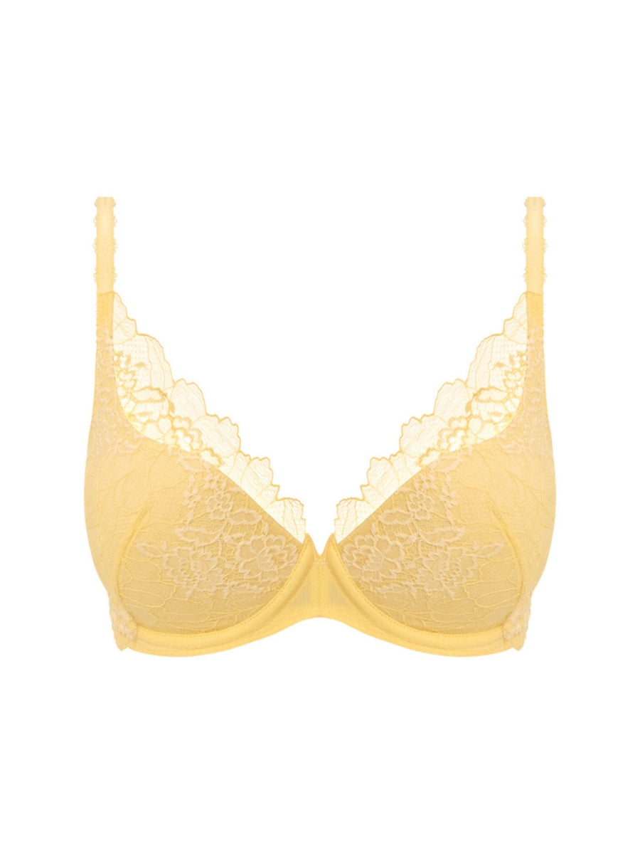 Lace Perfection Plunge Push Up Bra - Lemon Sorbet