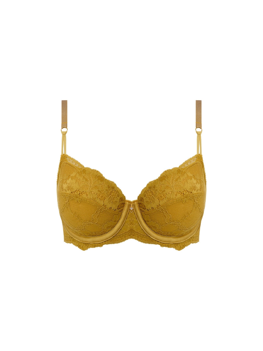 Natsuki Lace Balcony Bra - Antique Gold