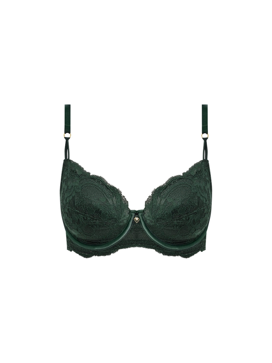 Natsuki Lace Balcony Bra - Juniper