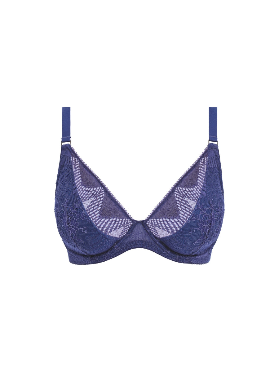 Sensu Lace Plunge Bra - Dark Azure