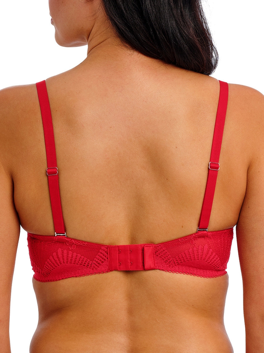 Sensu Lace Plunge Bra - Salsa