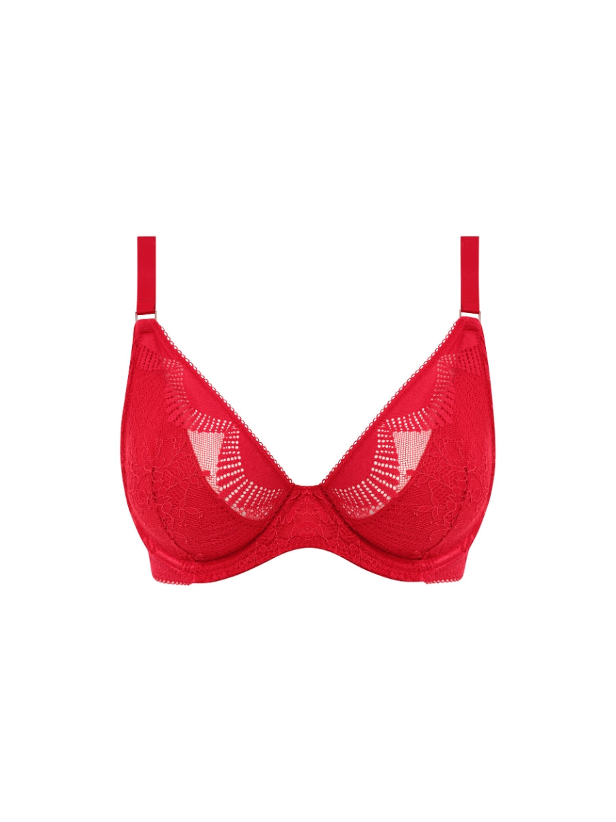 Sensu Lace Plunge Bra - Salsa