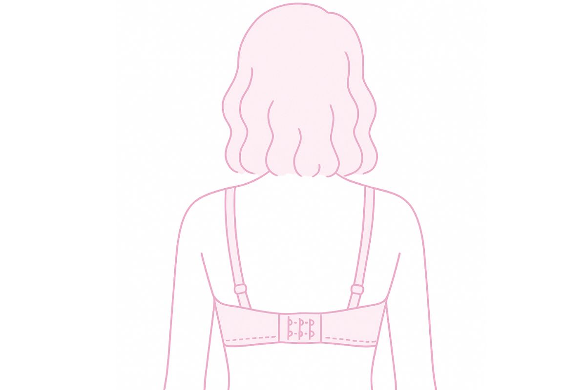 Examples of back band position relative to bust