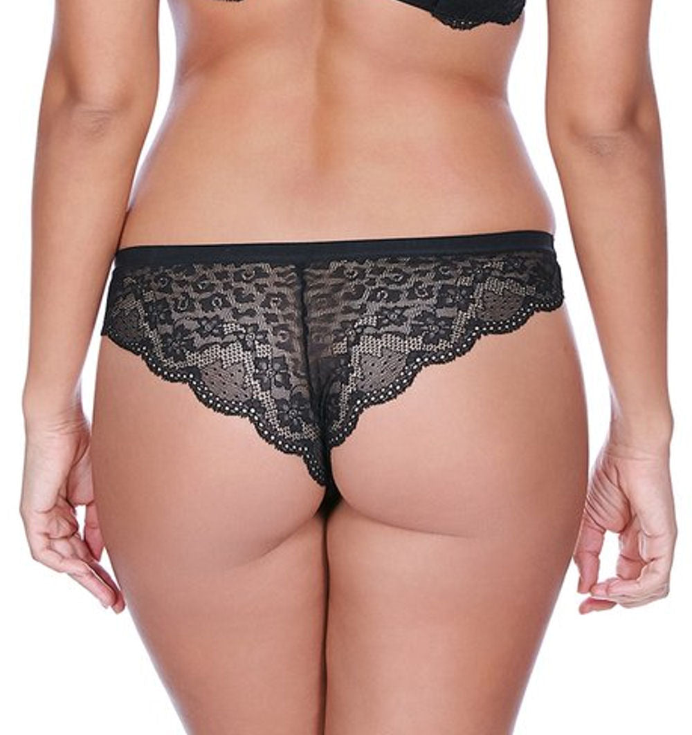 Black  Mid Rise Brazilian