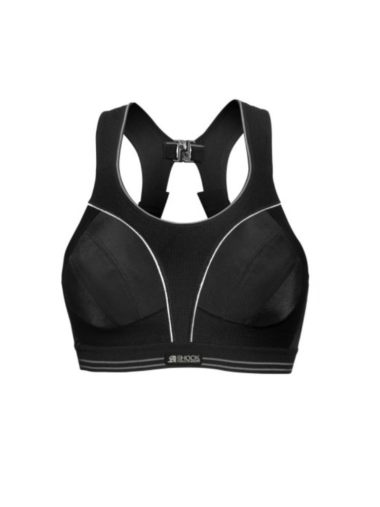 Ultimate Run Sports Bra - Black Silver
