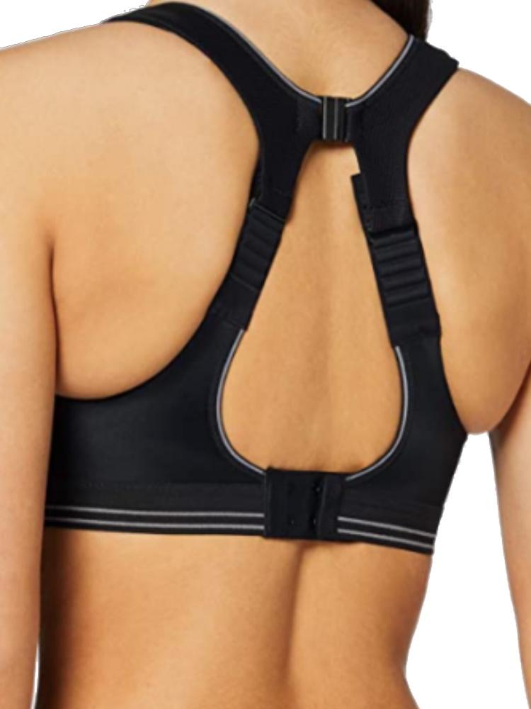 Ultimate Run Sports Bra - Black Silver