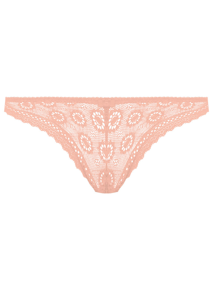 Pink Mid Rise Brazilian Briefs