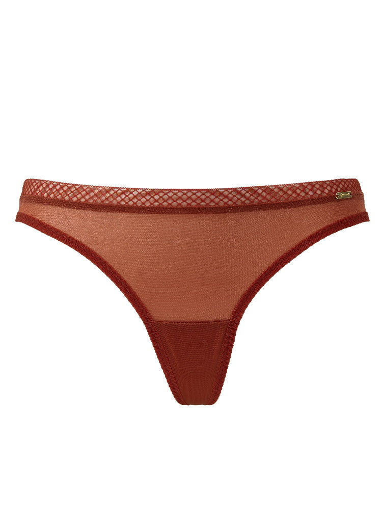 Orange Mid Rise Thong
