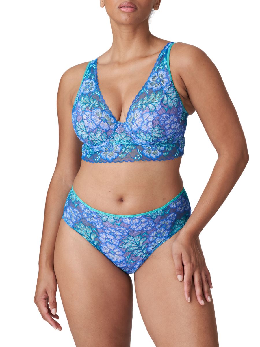Morro Bay Half Padded Plunge Bra - Mermaid Blue