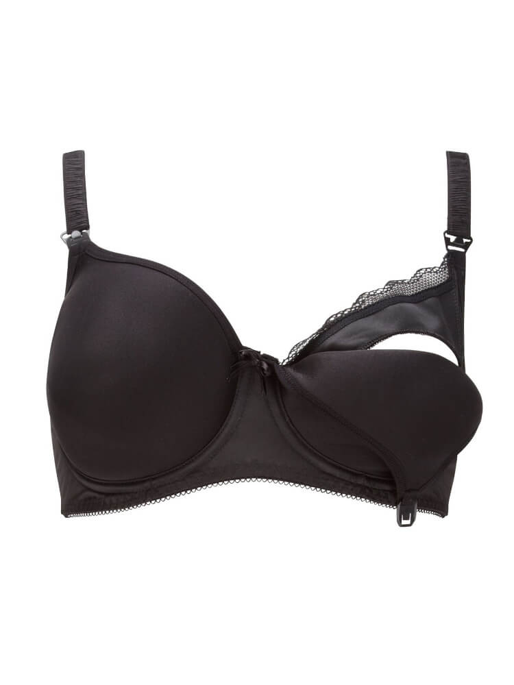 Pure Nursing Drop Cup Bra - Black