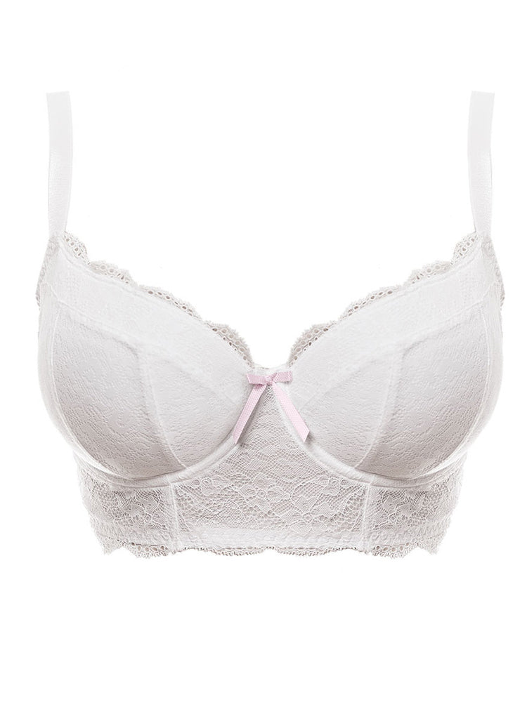 Freya Fancies Longline Plunge Bra - White