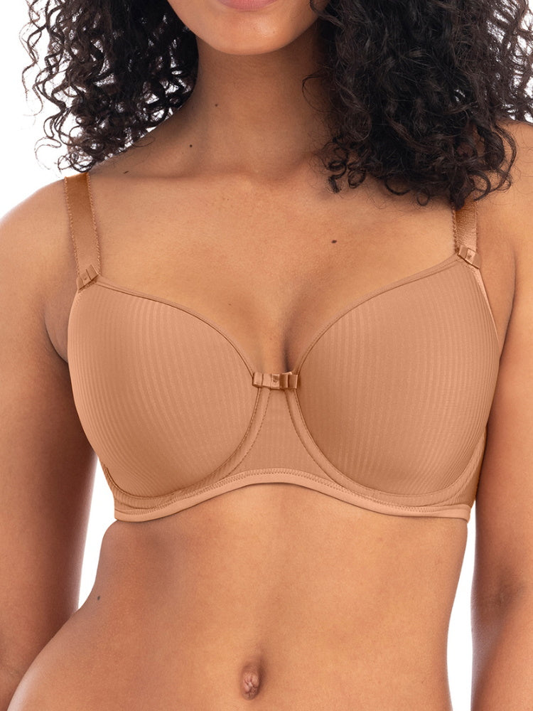 Brown Underwired Moulded Balcony Bra 