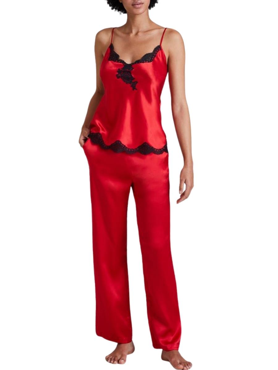 aubade toi mon amour silk pants rouge passion