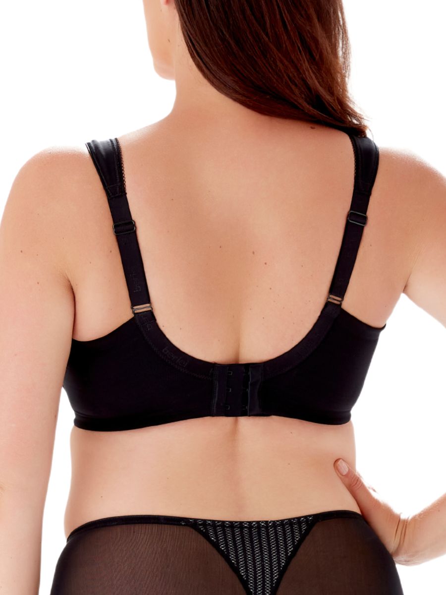 berlei beauty stripe smoothing bra black grey