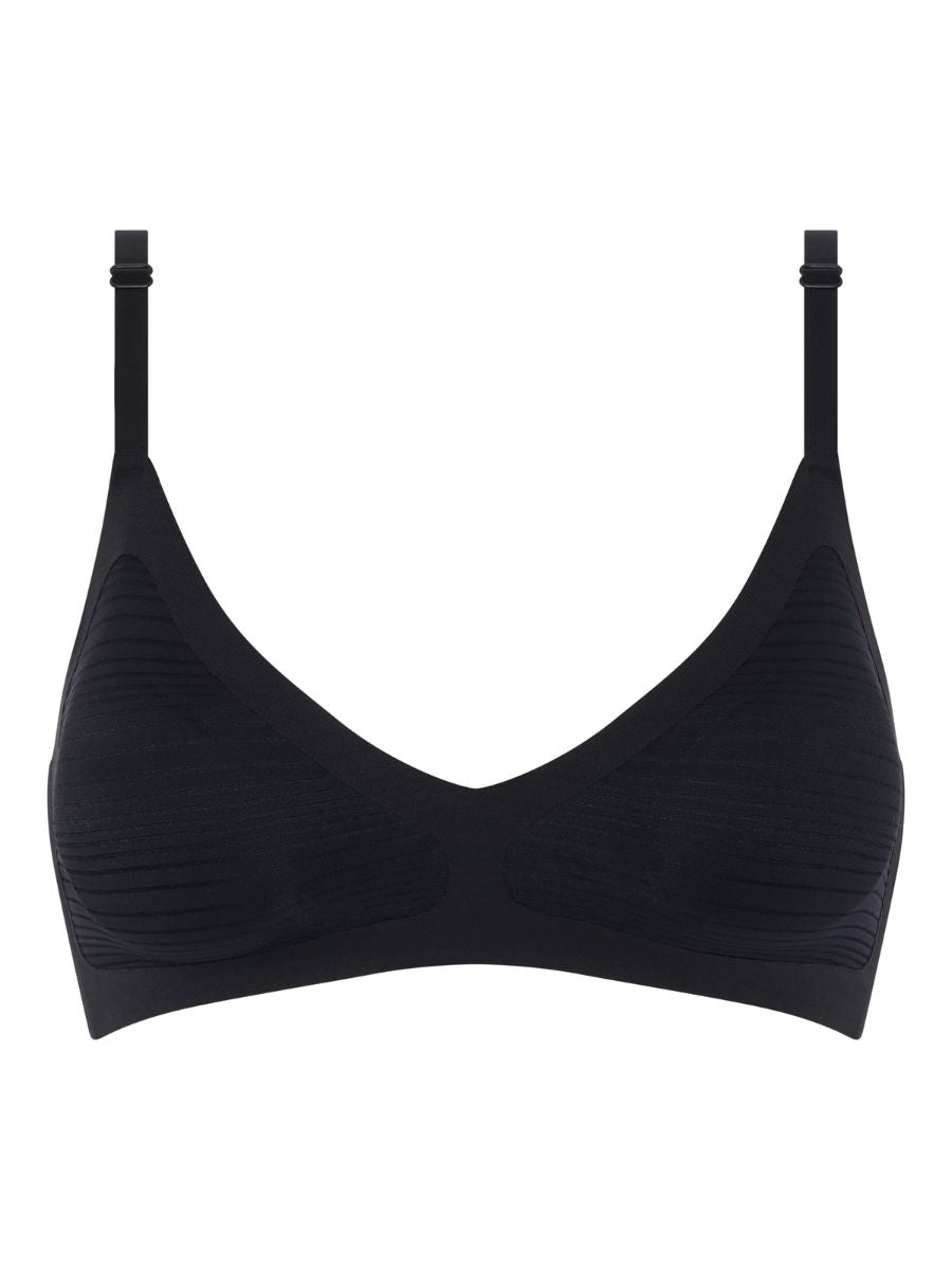 chantelle softstretch stripes padded bralette black