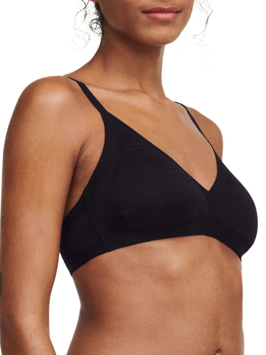chantelle softstretch stripes padded bralette black