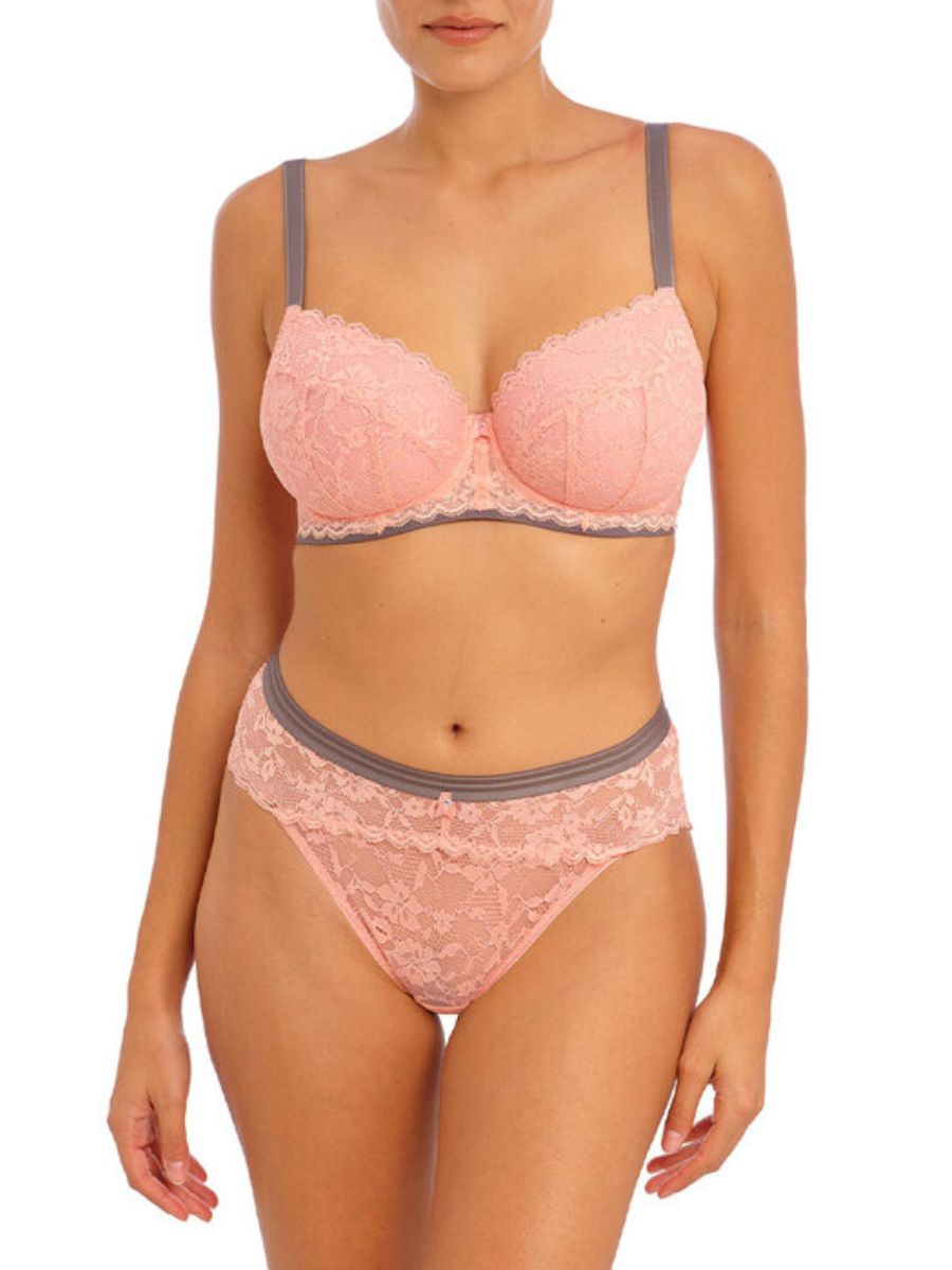 freya offbeat padded half cup bra rosehip