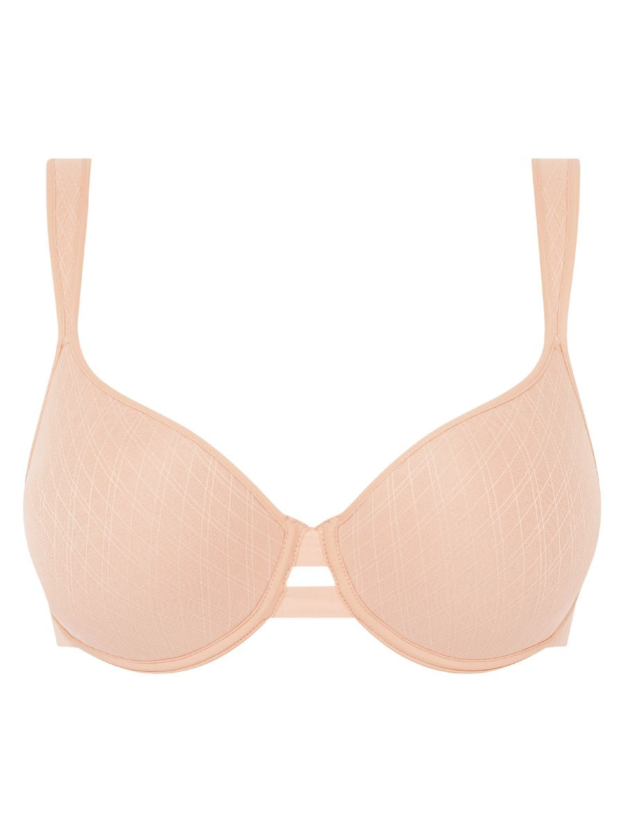 chantelle smooth lines covering memory bra golden beige