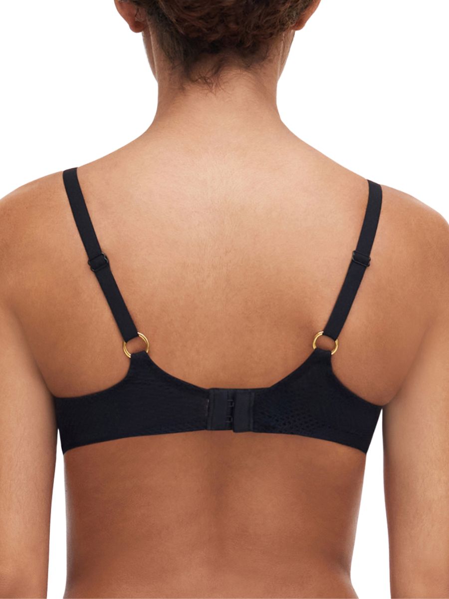 chantelle fleurs covering underwired bra black