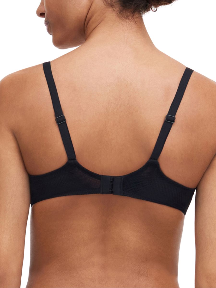 chantelle fleurs half cup balcony bra black