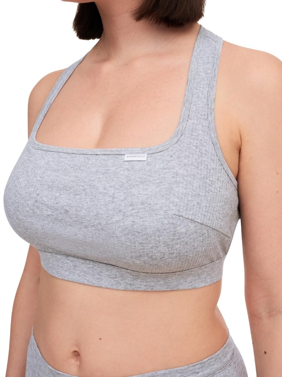 chantelle cotton comfort bralette mixed grey