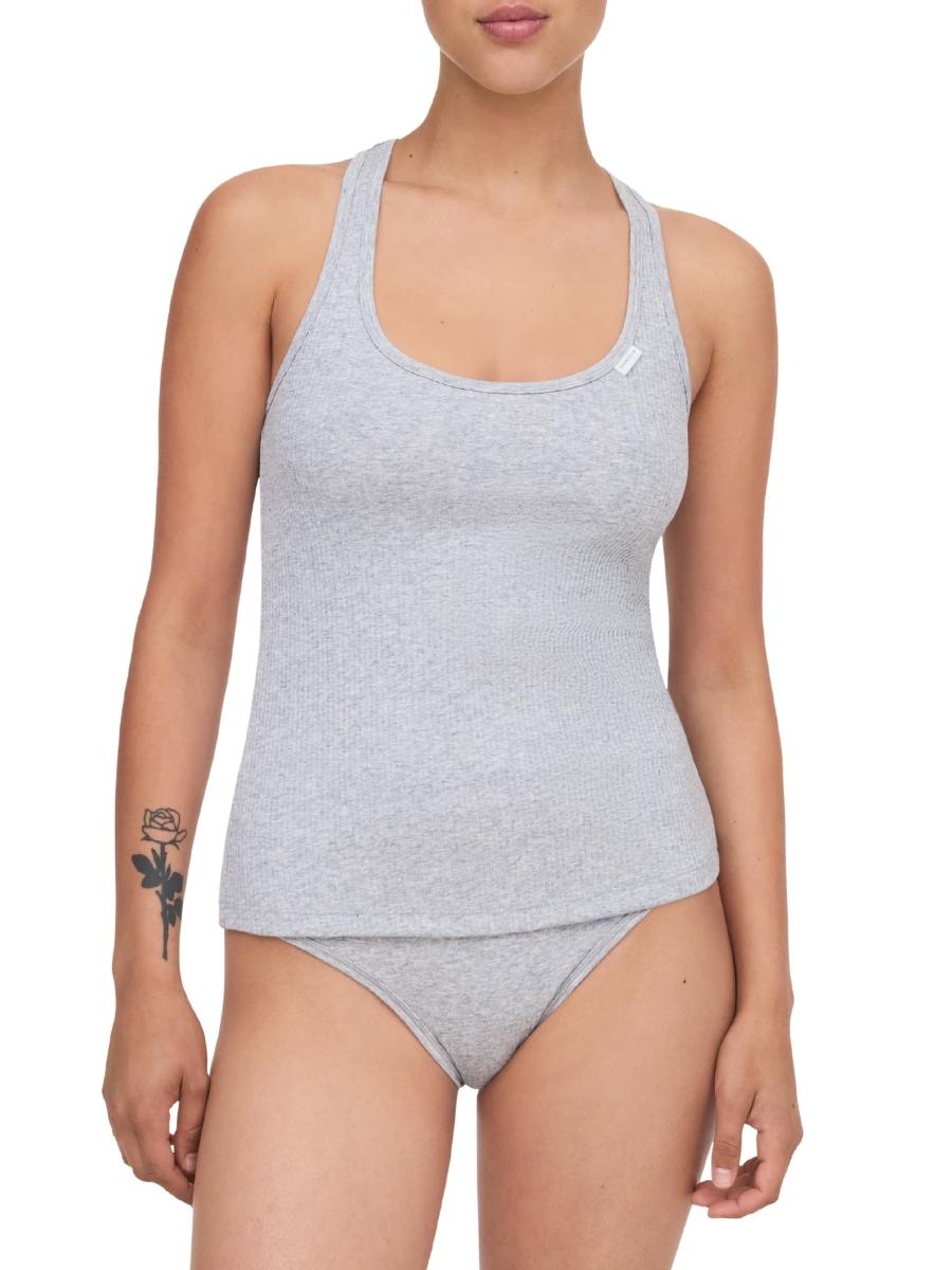 chantelle cotton comfort hi cut brief mixed grey