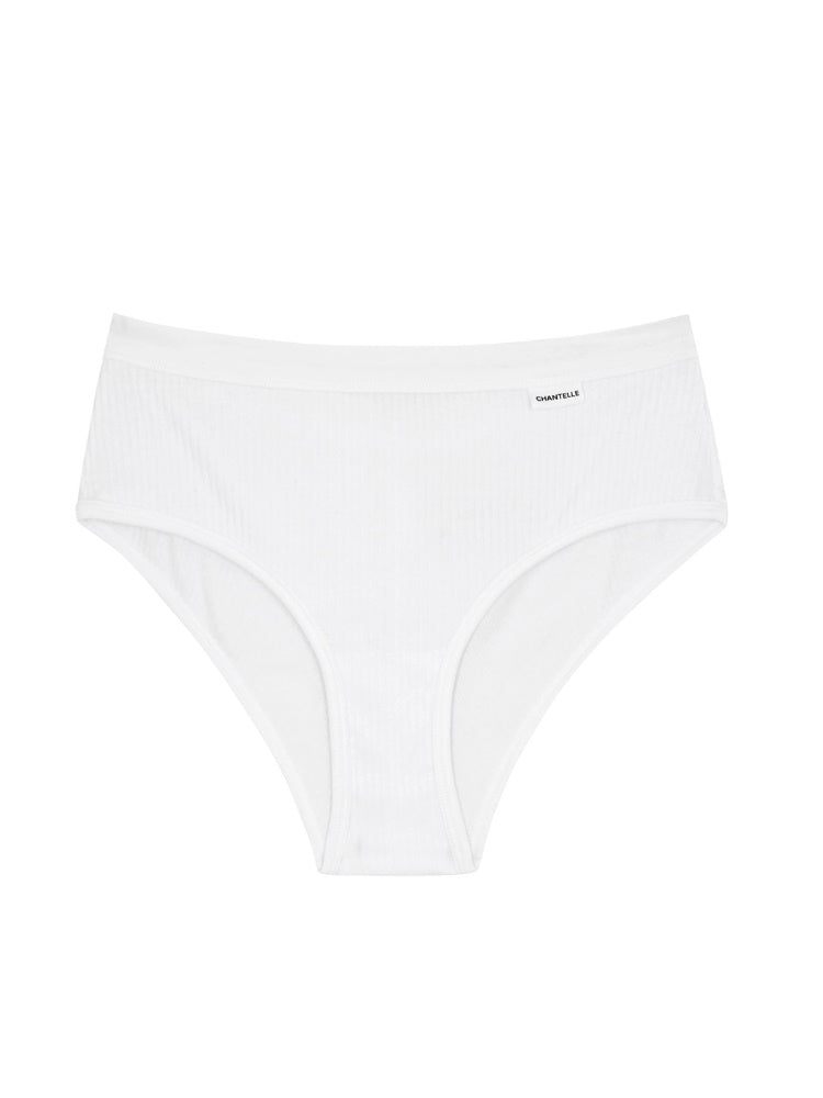 White High Waist Brief