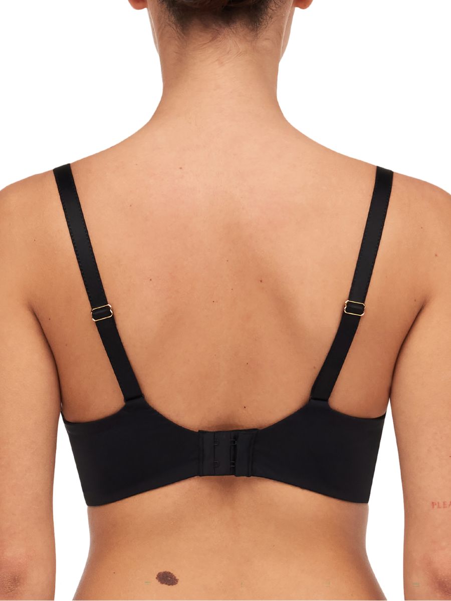 chantelle orangerie dream plunge t-shirt bra black