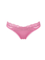 Pink Mid Rise Tanga Briefs