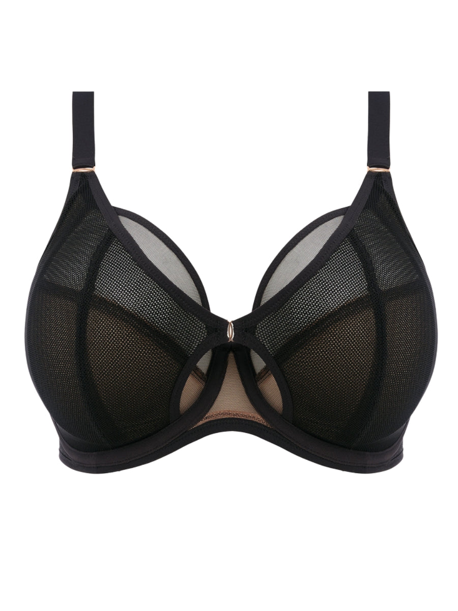 elomi kintai underwired plunge bra black