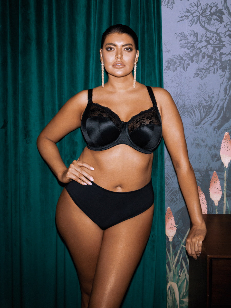 Black Underwired Full Cup Bra 