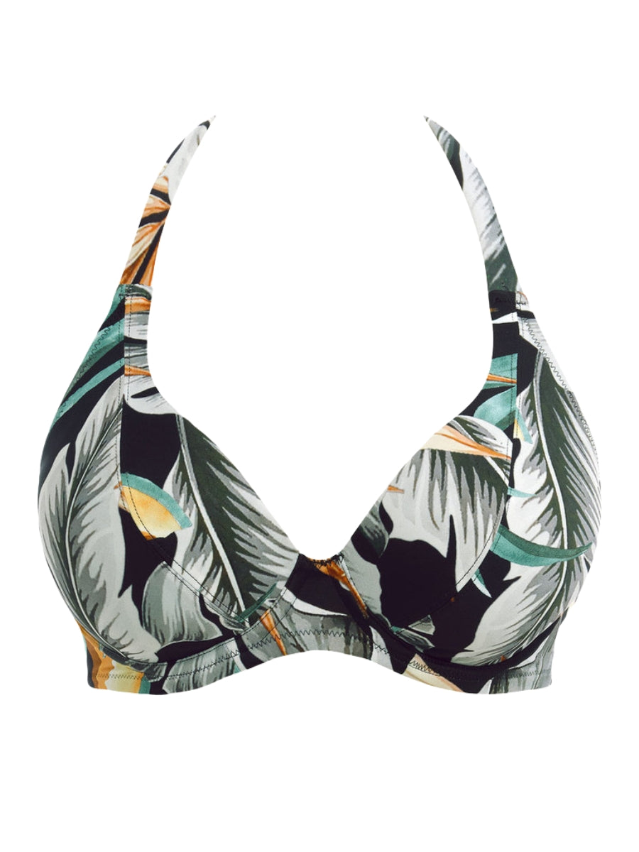 fantasie bamboo grove halter bikini top jet