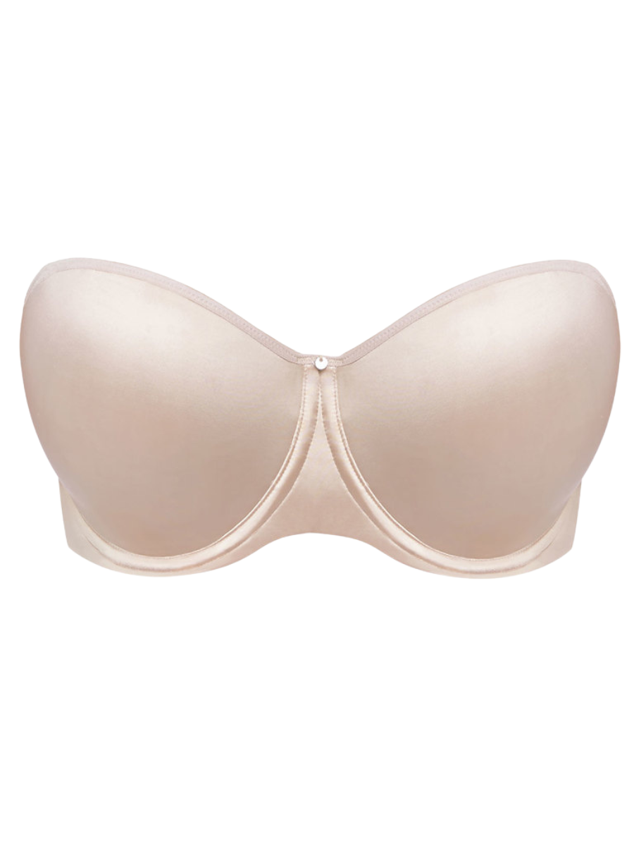 fantasie aura moulded strapless bra natural beige