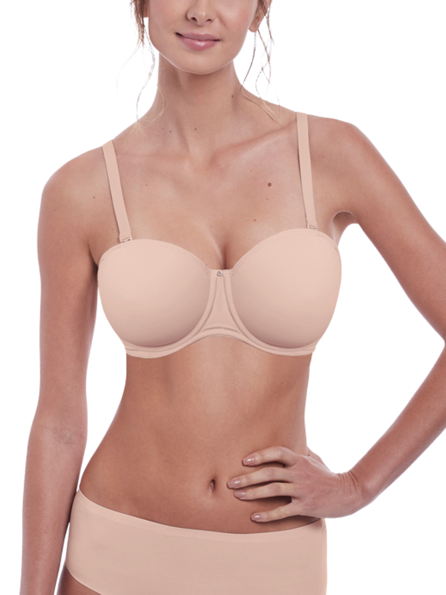 fantasie aura moulded strapless bra natural beige