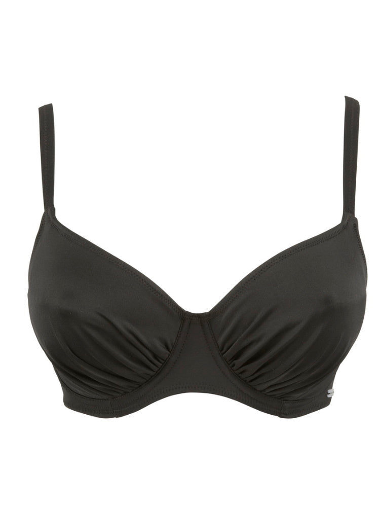Versailles Full Cup Bikini Top Black