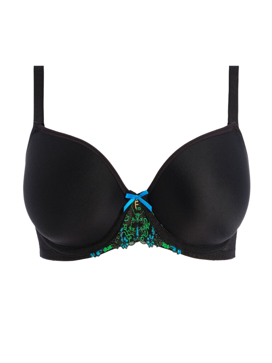 freya show off moulded plunge t shirt bra black