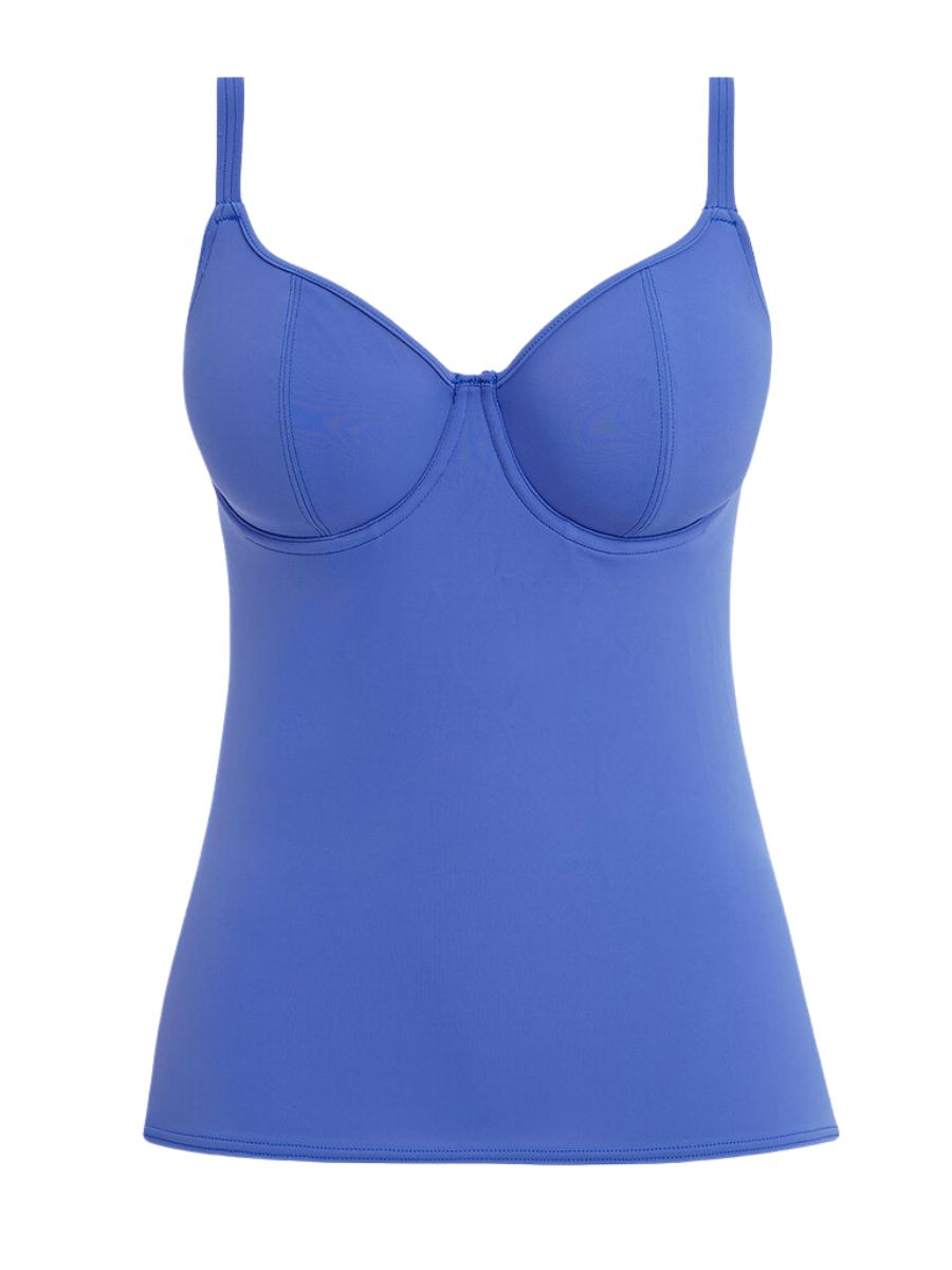 freya jewel cove tankini top plain azure