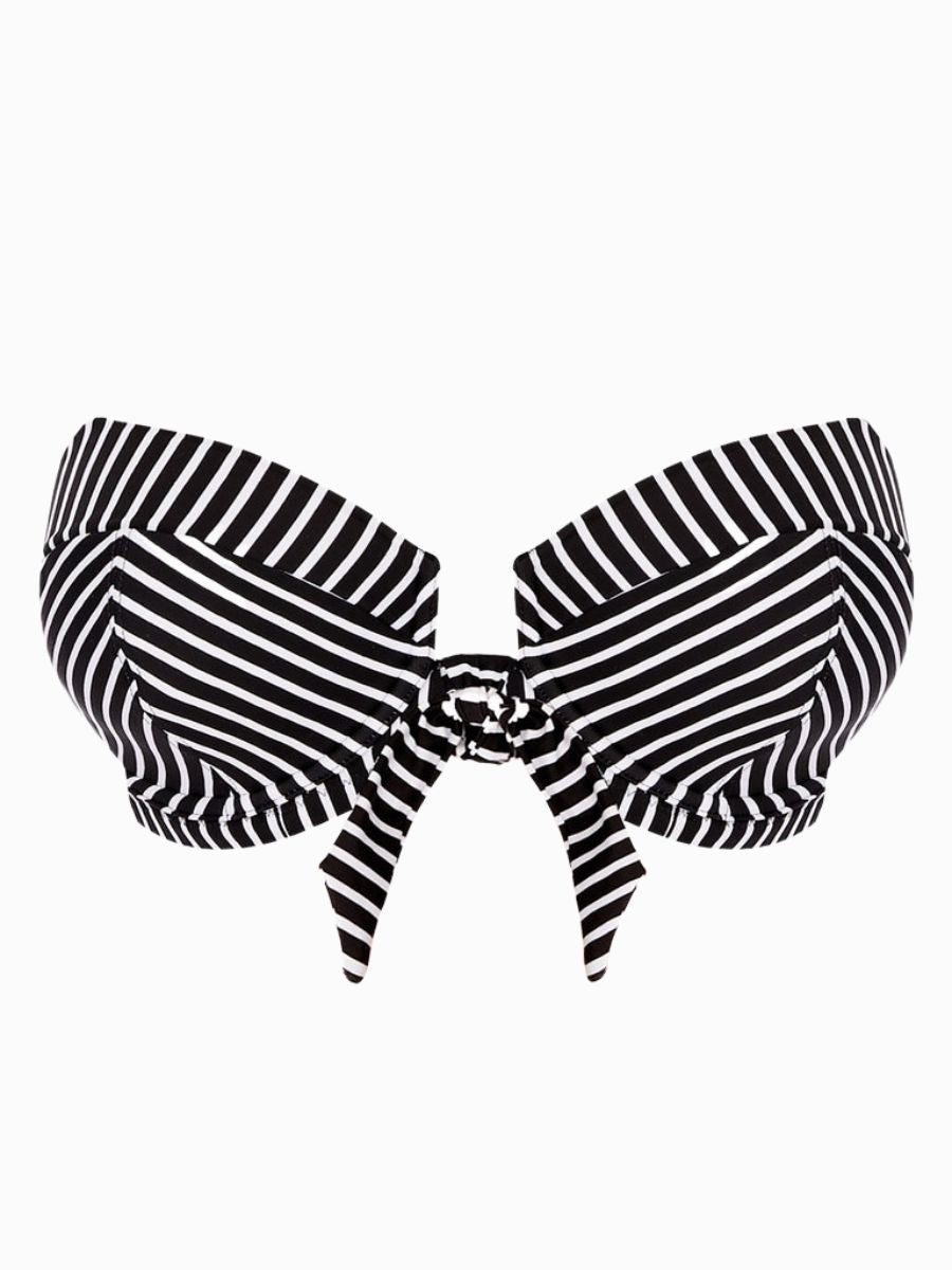 freya beach hut bandeau bikini top black