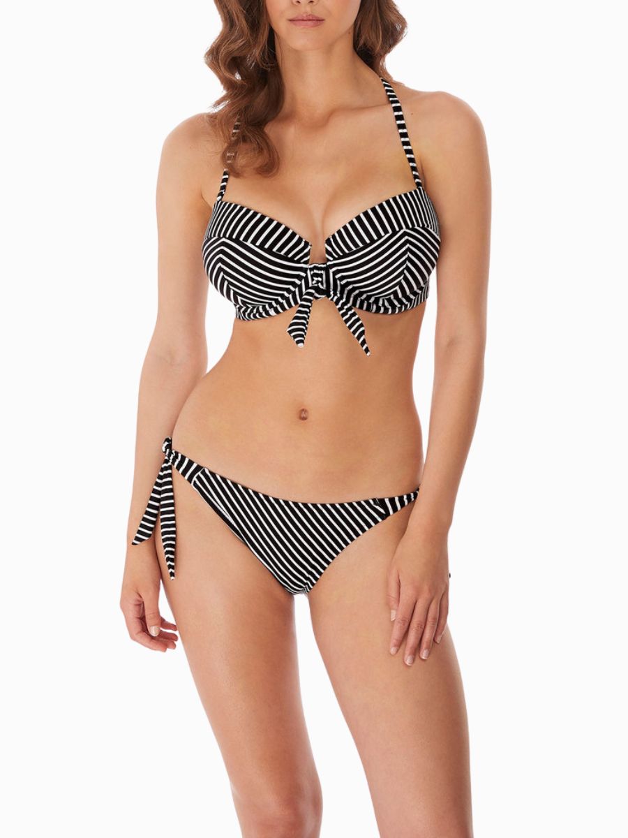 freya beach hut bandeau bikini top black