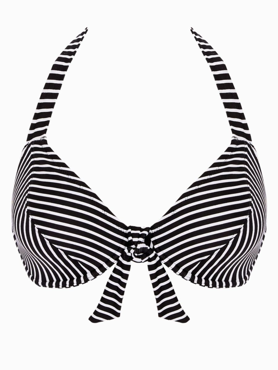 freya beach hut bandless halter bikini top black