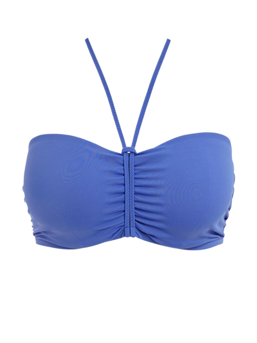 Freya Jewel Cove Bandeau Bikini Top - Plain Azure | BraForMe