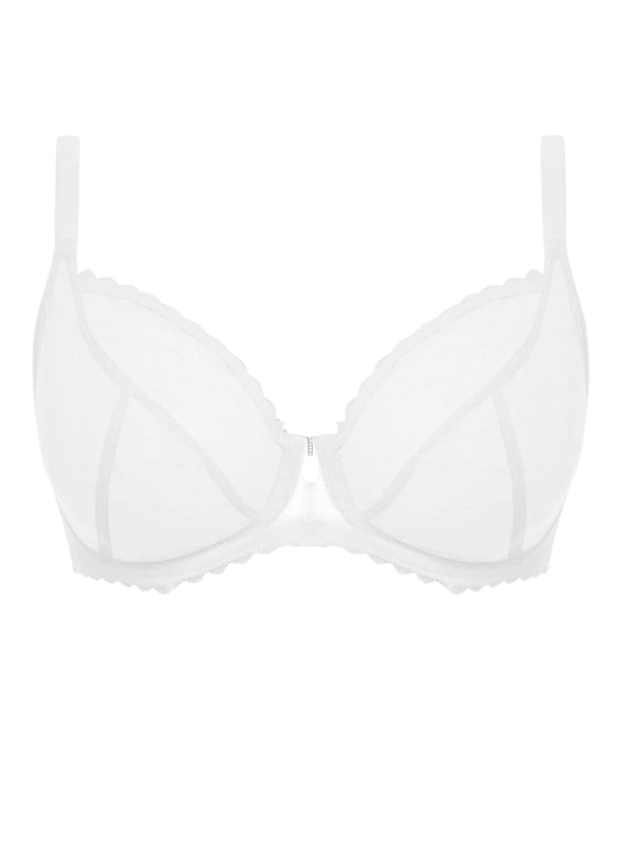 white plunge bra