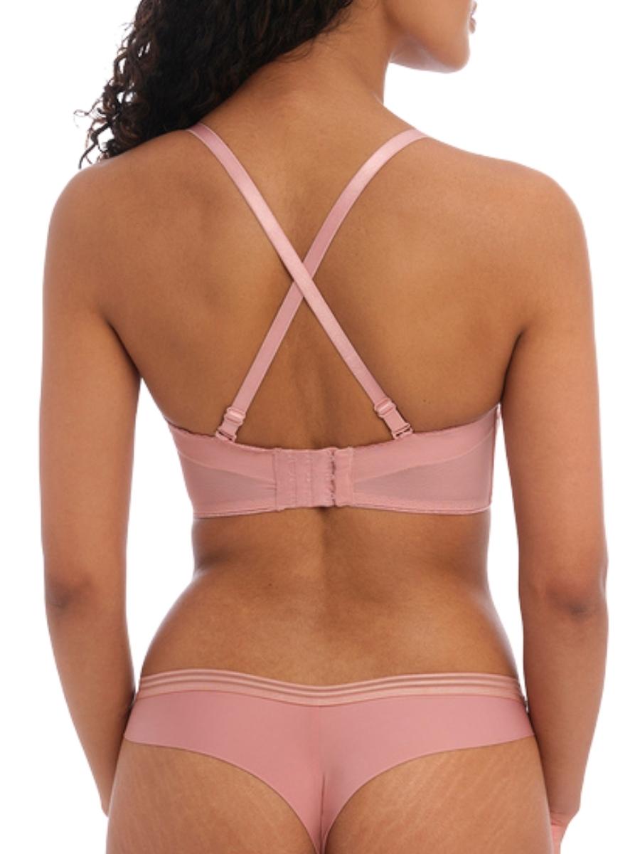 freya tailored moulded strapless bra pink