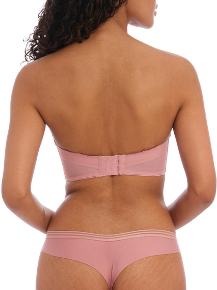 freya tailored moulded strapless bra pink